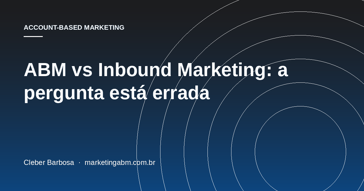 ABM vs Inbound Marketing: a pergunta está errada — capa do artigo