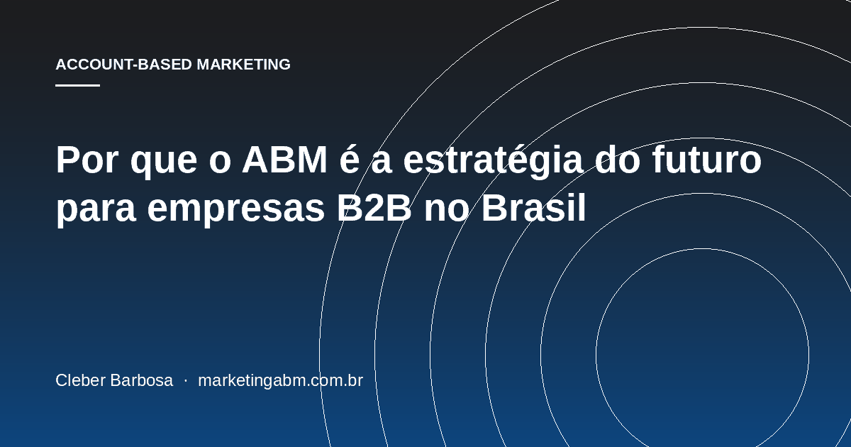 Por que o ABM é a estratégia do futuro para empresas B2B no Brasil — capa do artigo