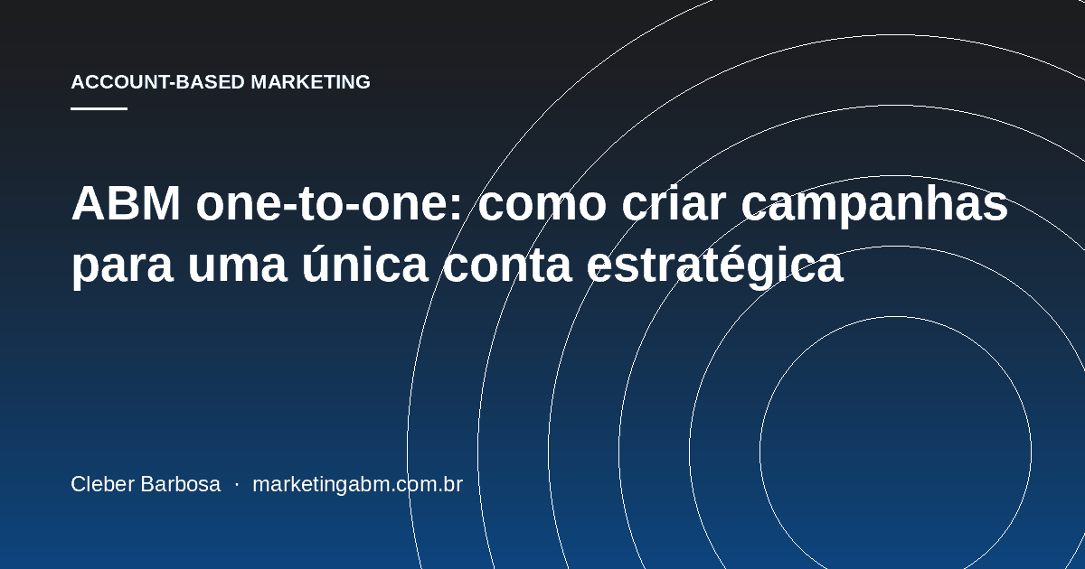 ABM one-to-one: como criar campanhas para uma única conta estratégica — capa do artigo