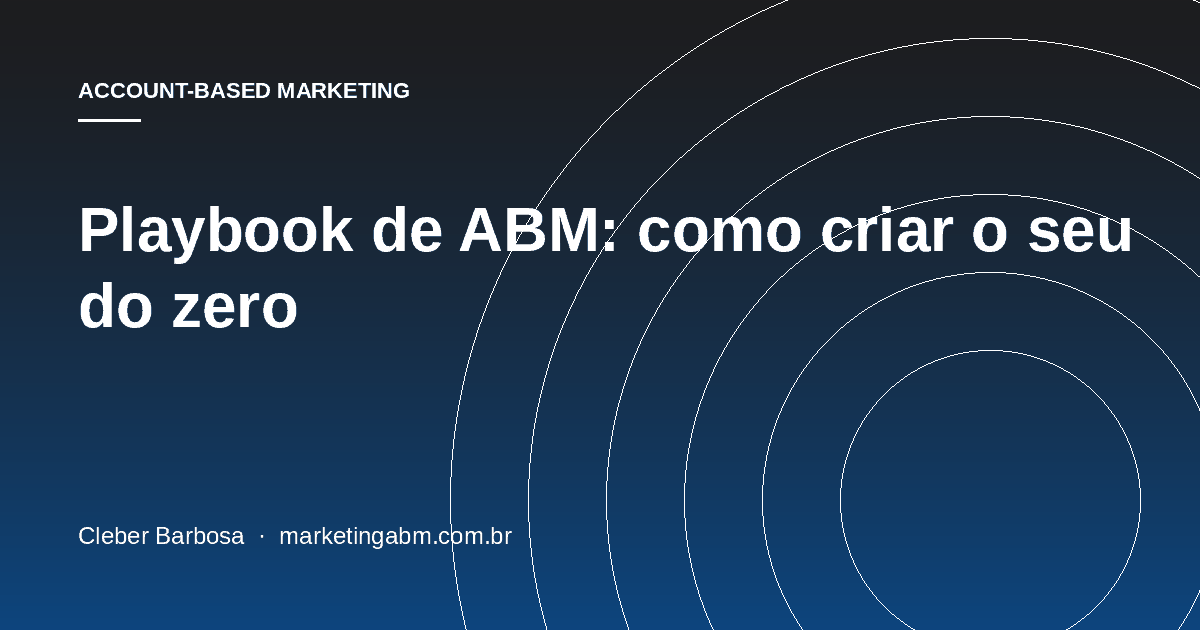 Playbook de ABM: como criar o seu do zero — capa do artigo