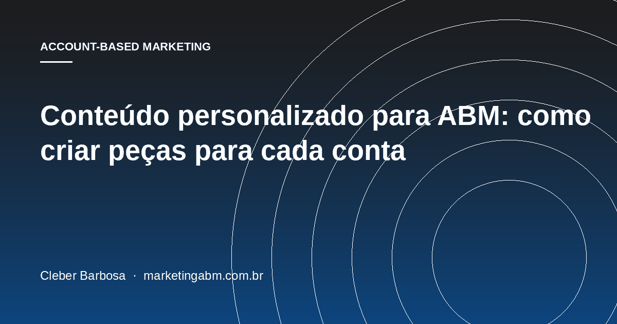 Conteúdo personalizado para ABM: como criar peças para cada conta — capa do artigo