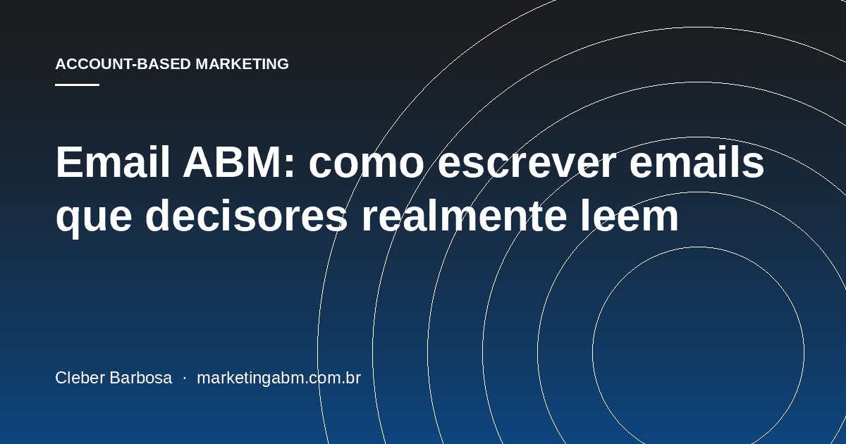 Email ABM: como escrever emails que decisores realmente leem — capa do artigo