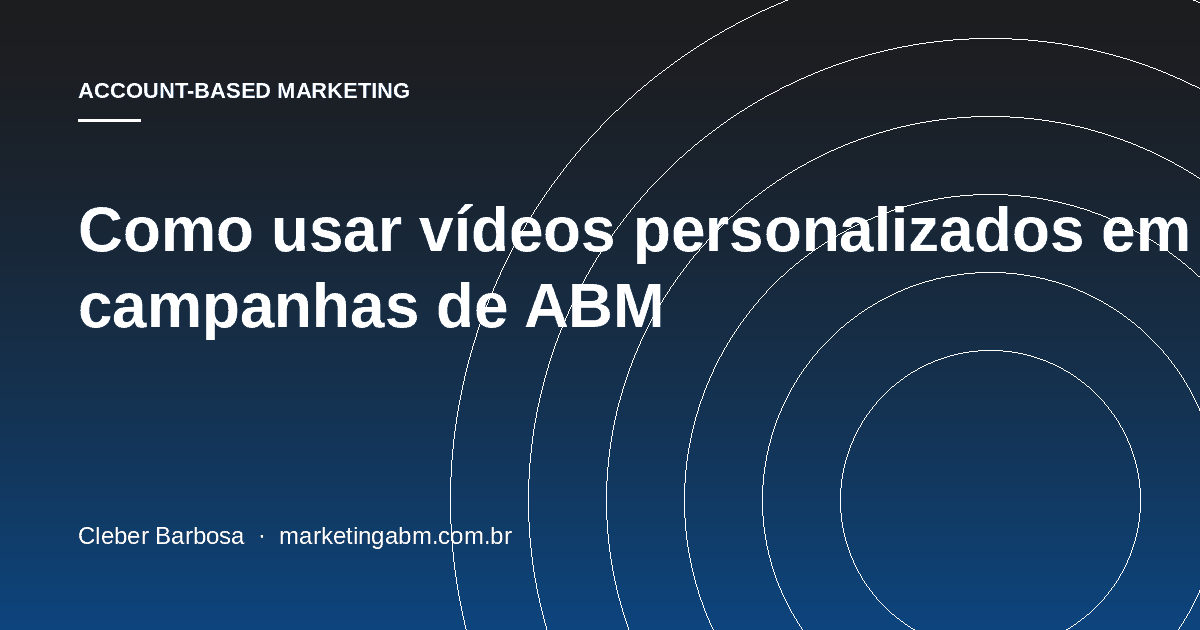 Como usar vídeos personalizados em campanhas de ABM — capa do artigo