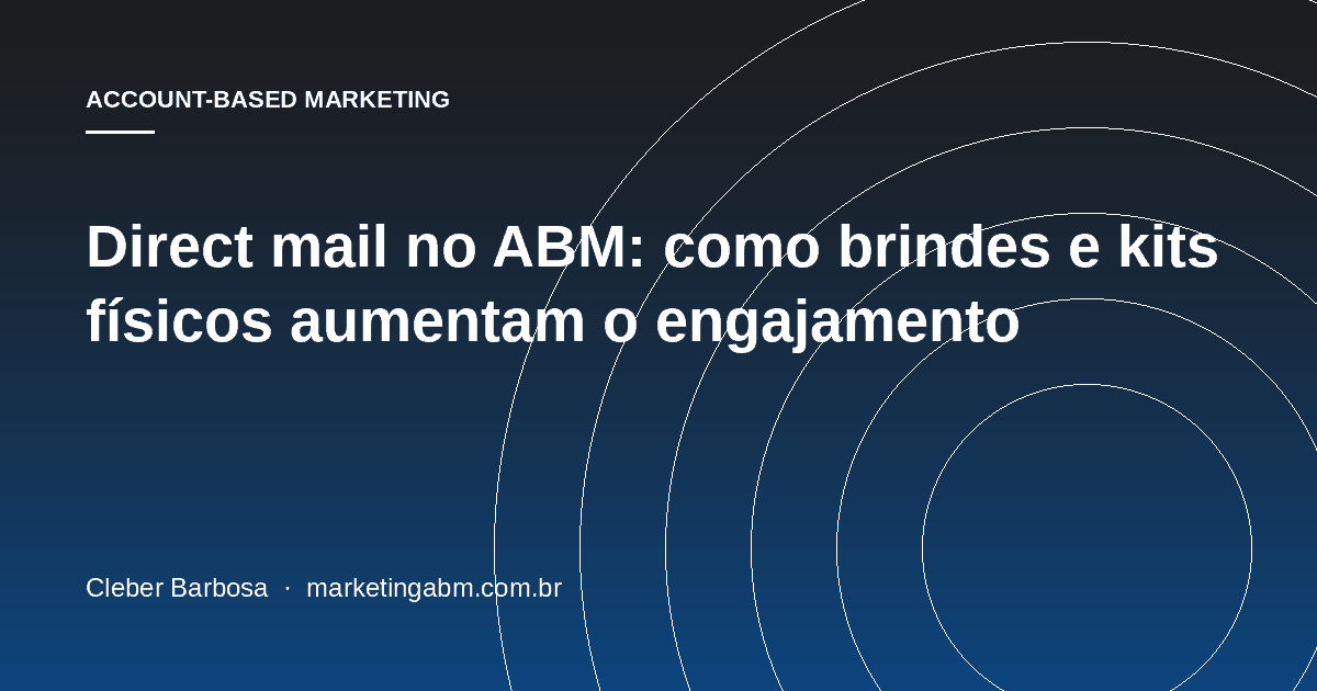 Direct mail no ABM: como brindes e kits físicos aumentam o engajamento — capa do artigo