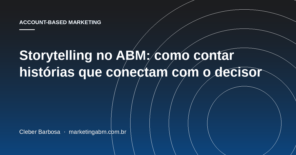 Storytelling no ABM: como contar histórias que conectam com o decisor — capa do artigo