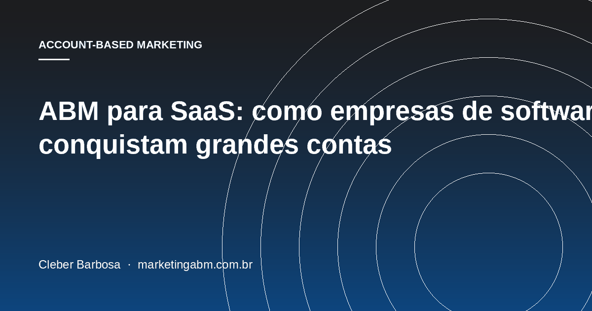 ABM para SaaS: como empresas de software conquistam grandes contas — capa do artigo