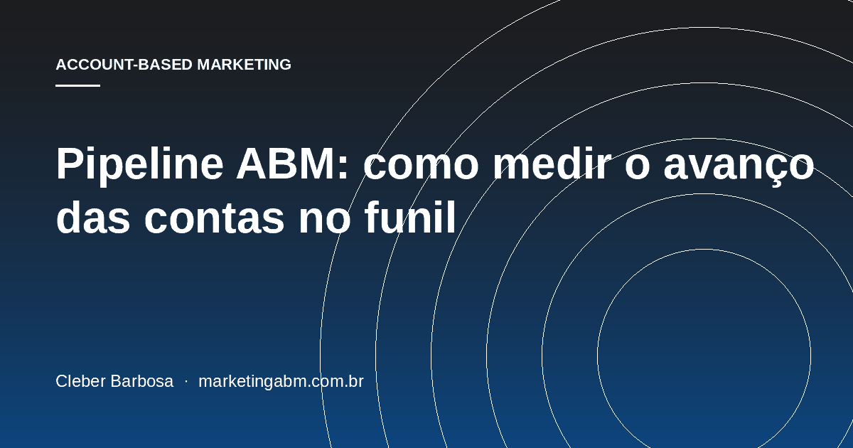 Pipeline ABM: como medir o avanço das contas no funil — capa do artigo