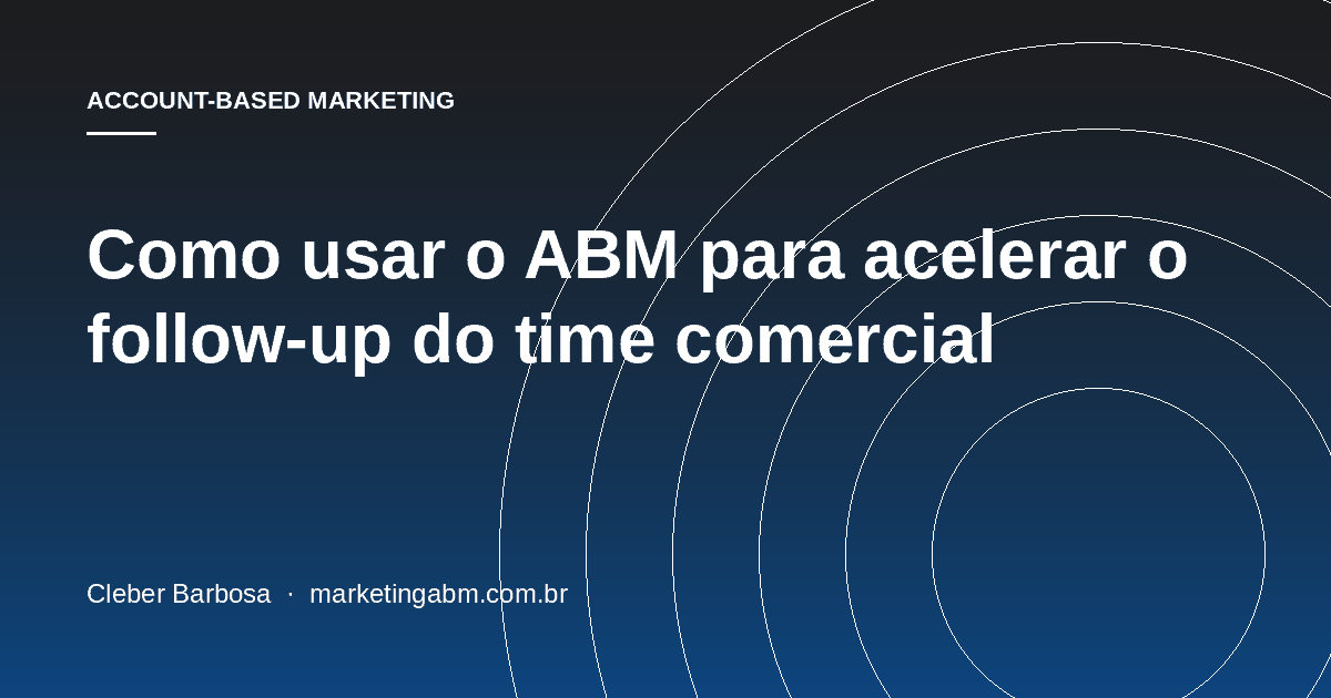 Como usar o ABM para acelerar o follow-up do time comercial — capa do artigo