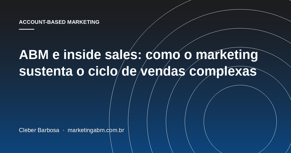 ABM e inside sales: como o marketing sustenta o ciclo de vendas complexas — capa do artigo