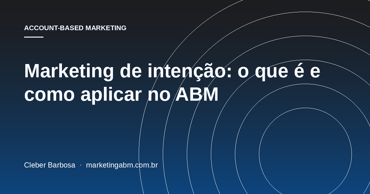 Marketing de intenção: o que é e como aplicar no ABM