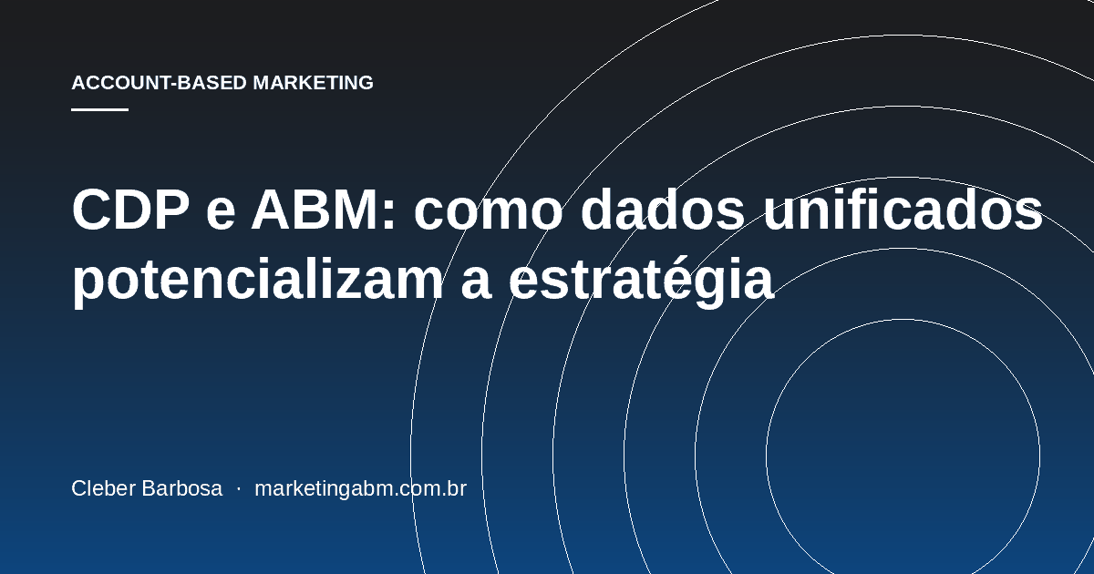 CDP e ABM: como dados unificados potencializam a estratégia — capa do artigo
