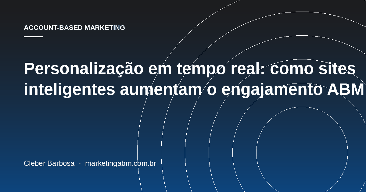 Personalização em tempo real: como sites inteligentes aumentam o engajamento ABM — capa do artigo
