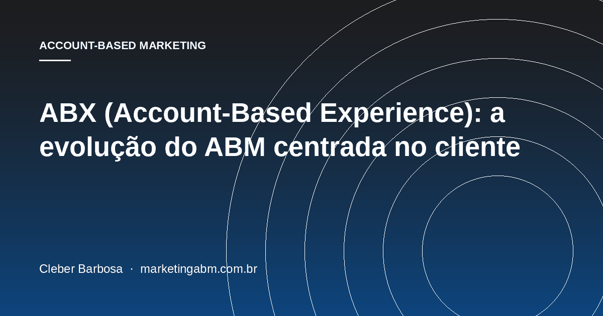 ABX (Account-Based Experience): a evolução do ABM centrada no cliente — capa do artigo