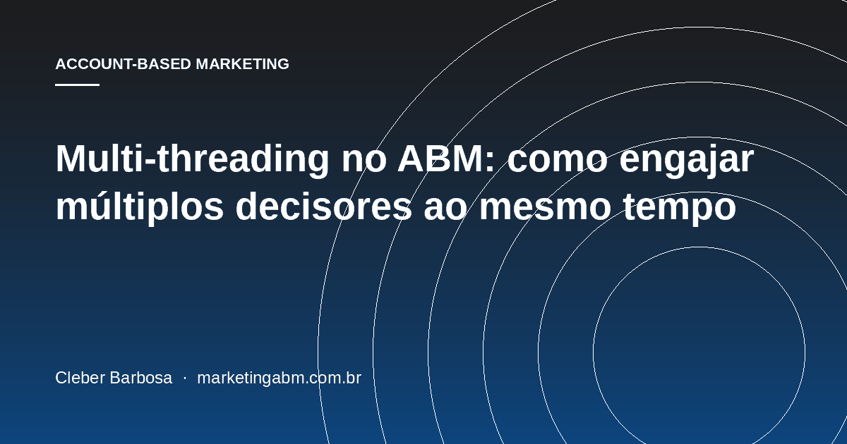 Multi-threading no ABM: como engajar múltiplos decisores ao mesmo tempo — capa do artigo