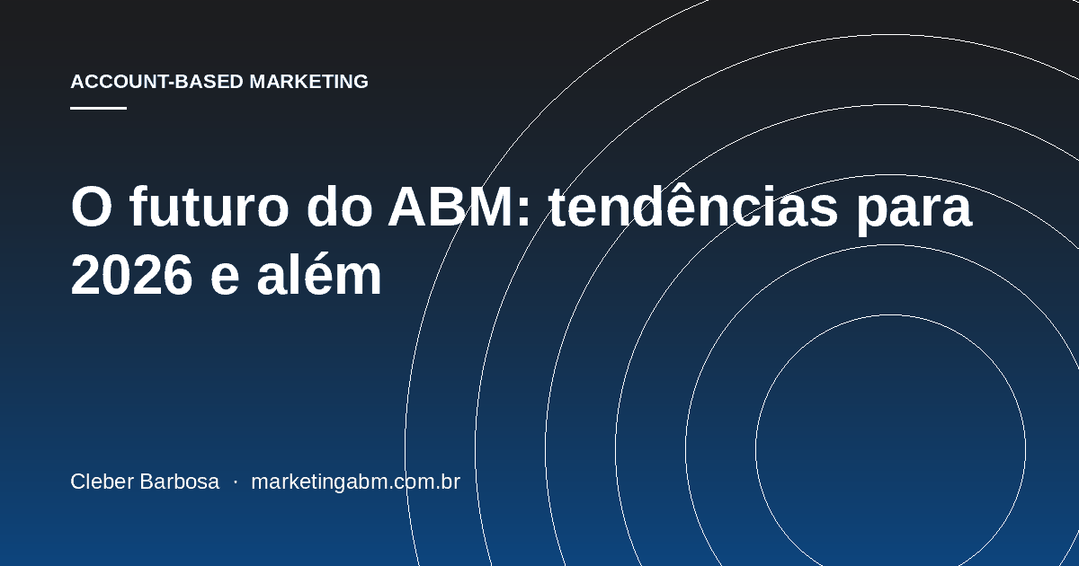 O futuro do ABM: tendências para 2026 e além — capa do artigo